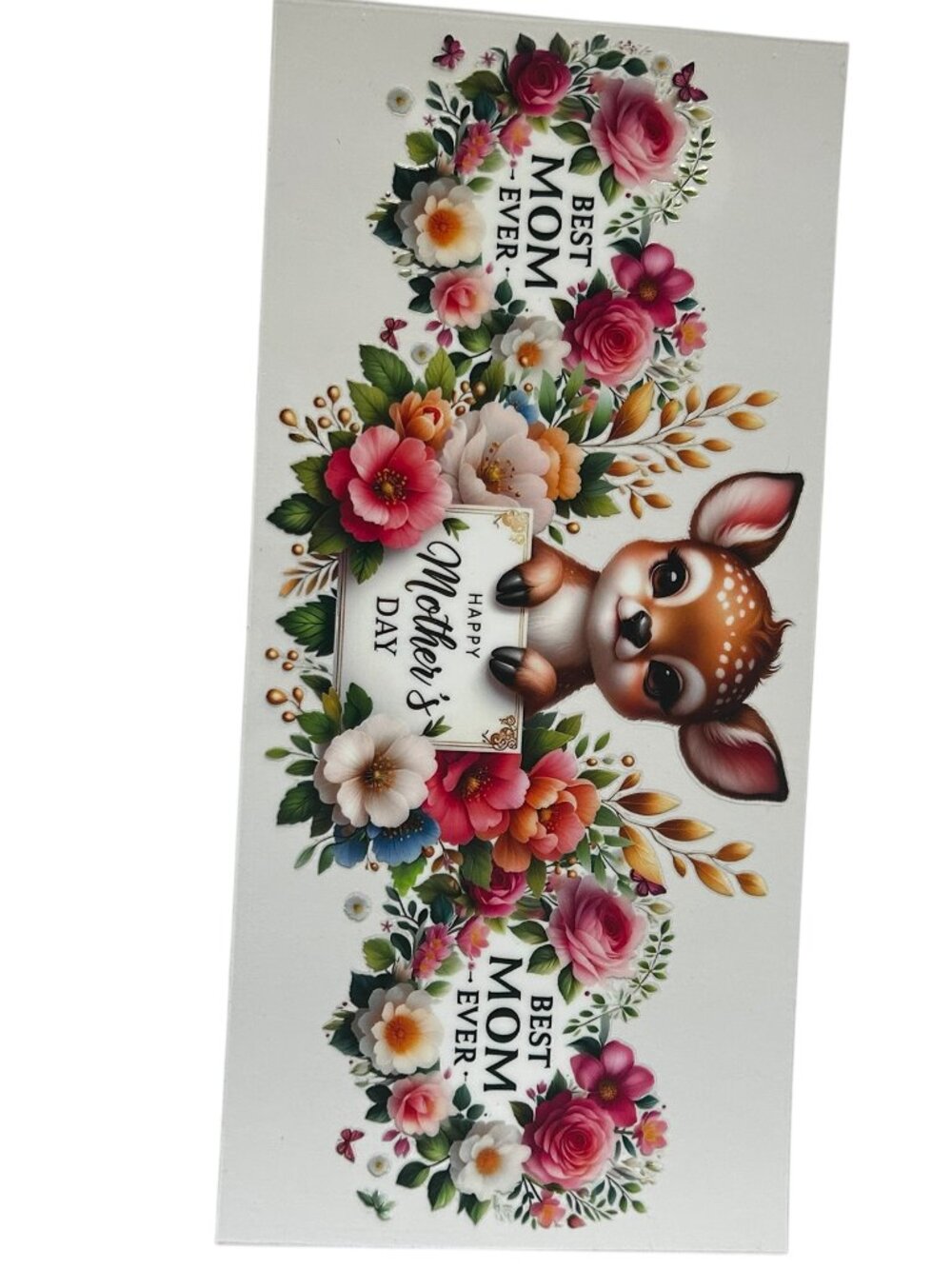 Happy Mother’s Day Deer Cup Wrap | Custom Tumbler Wrap | Add to Custom Cup